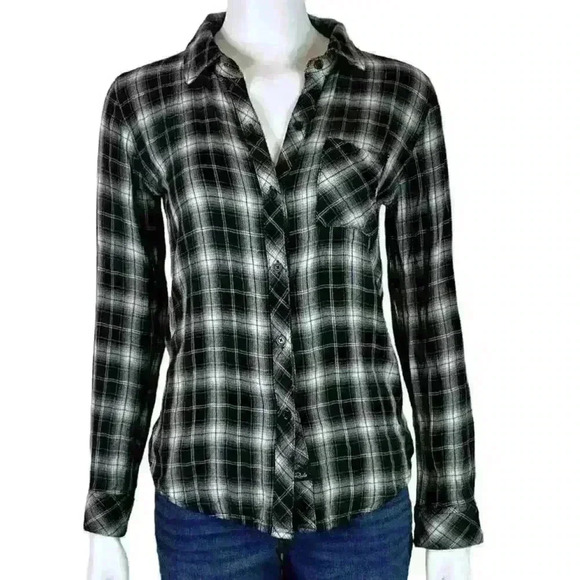 Rails Black and white Button Down Shirt Size XS - Picture 9 of 9